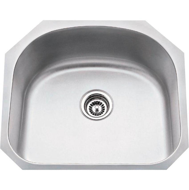 Hardware Resources - 23-1/4'' L x 20-7/8'' W x 9'' D Undermount 18 Gauge Stainless Steel Single Bowl Sink - Stainless Steel