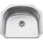 Hardware Resources - 23-1/4'' L x 20-7/8'' W x 9'' D Undermount 18 Gauge Stainless Steel Single Bowl Sink - Stainless Steel