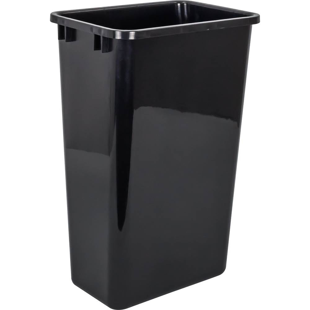 Hardware Resources - Box of 4  Black 50 Quart Plastic Waste Containers - Black