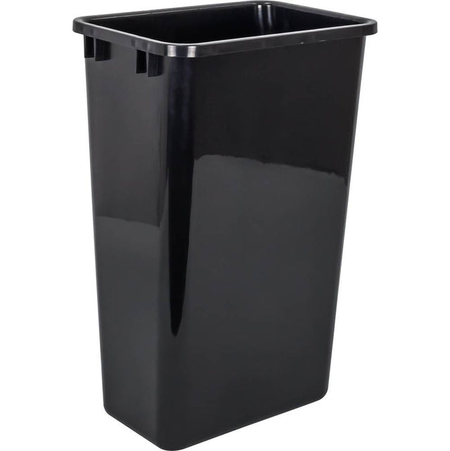 Hardware Resources - Box of 4  Black 50 Quart Plastic Waste Containers - Black