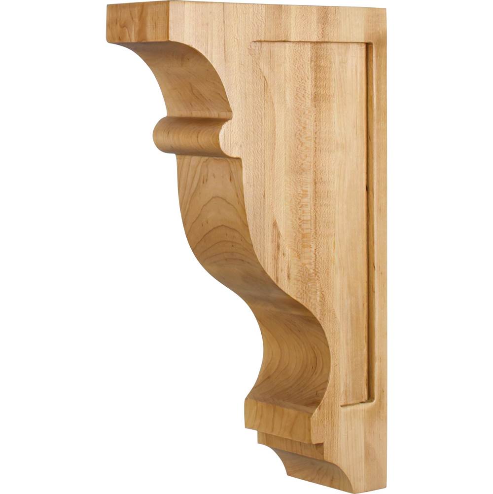 Hardware Resources - 3'' W x 8'' D x 14'' H Hard Maple Contour Corbel - Unfinished