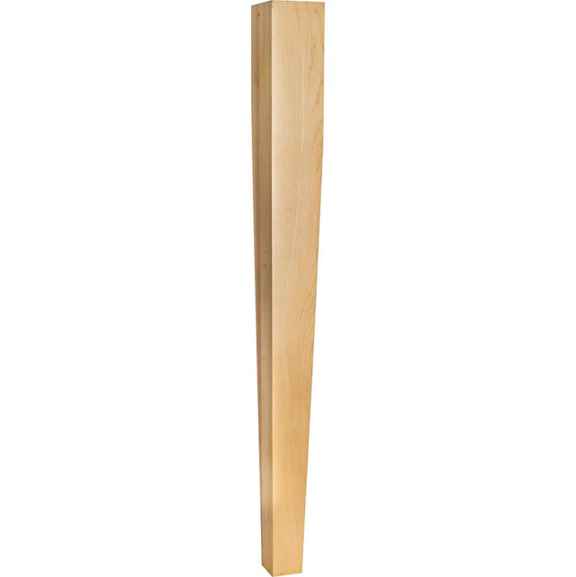 Hardware Resources - 3-1/2'' W x 3-1/2'' D x 35-1/2'' H Alder Two Side Tapered Post - Unfinished