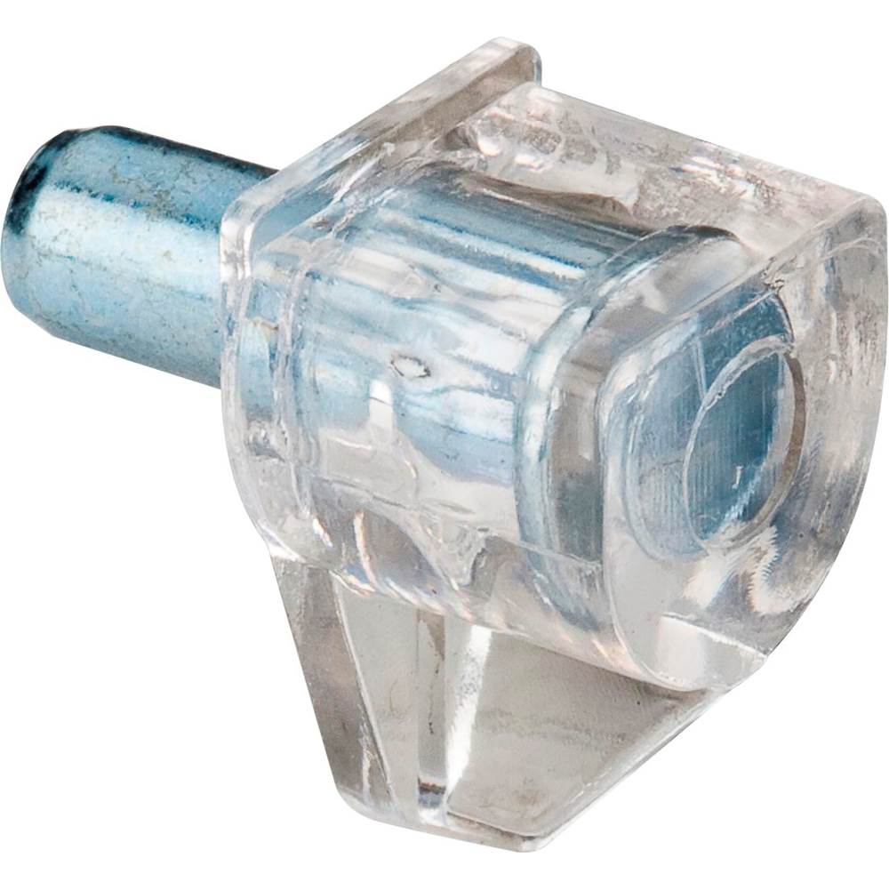 Hardware Resources - Clear Plastic Shelf Support with 5 mm Steel Pin - Retail Pack, 20 Supports Per Pack. - Clear