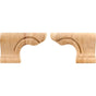 Hardware Resources - 6'' W x 1-1/8'' D x 4'' H Rubberwood Right Rounded Pedestal Foot - Unfinished