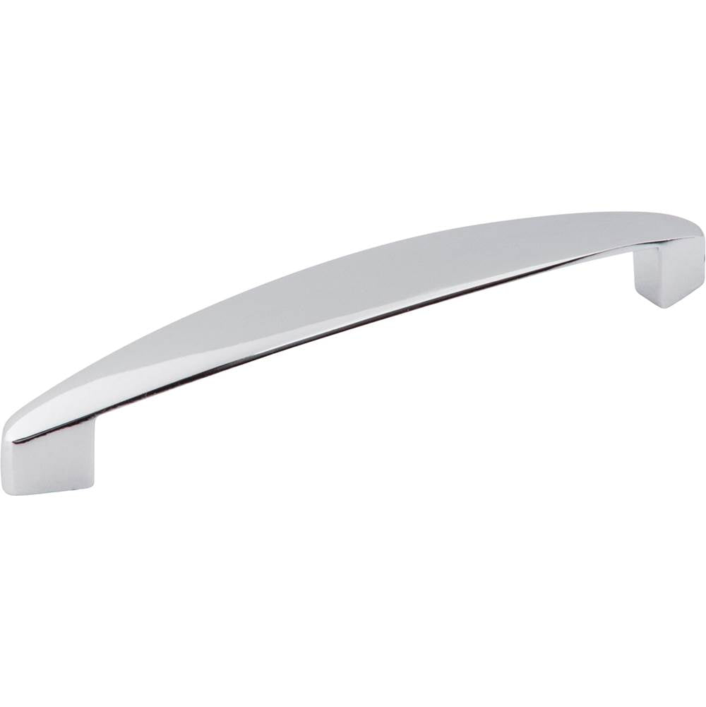 Hardware Resources - 128 mm Center-to-Center Polished Chrome Asymmetrical Belfast Cabinet Pull - Polished Chrome
