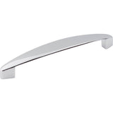 Hardware Resources - 128 mm Center-to-Center Polished Chrome Asymmetrical Belfast Cabinet Pull - Polished Chrome
