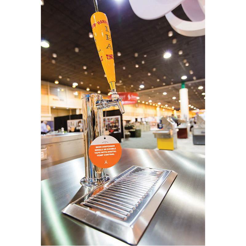 24'' Single Faucet Beer Dispenser, Solid Door and Lock, Right Hinged