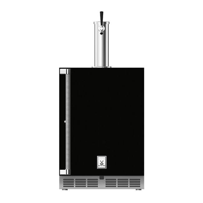 Hestan - 24'' Single Faucet Beer Dispenser, Solid Door and Lock, Right Hinged - Stealth Black