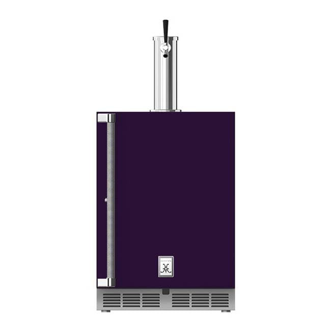 Hestan - 24'' Single Faucet Beer Dispenser, Solid Door and Lock, Right Hinged - Lush Purple