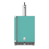 Hestan - 24'' Single Faucet Beer Dispenser, Solid Door and Lock, Right Hinged - Bora Bora Turquoise