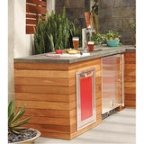 24'' Double Faucet Beer Dispenser, Solid Door, and Lock, Right Hinged
