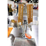 24'' Double Faucet Beer Dispenser, Solid Door, and Lock, Right Hinged