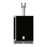 Hestan - 24'' Double Faucet Beer Dispenser, Solid Door, and Lock, Right Hinged - Stealth Black