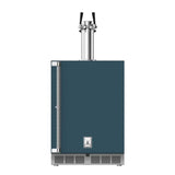 Hestan - 24'' Double Faucet Beer Dispenser, Solid Door, and Lock, Right Hinged - Pacific Fog Dark Gray