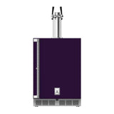 Hestan - 24'' Double Faucet Beer Dispenser, Solid Door, and Lock, Right Hinged - Lush Purple
