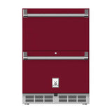 Hestan - 24'' Refrigerator Drawers, with Lock - Tin Roof Burgundy