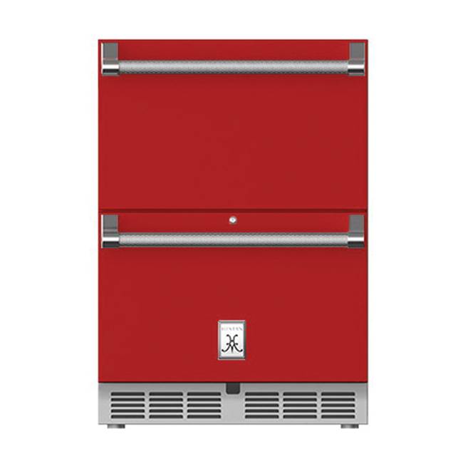 Hestan - 24'' Refrigerator Drawers, with Lock - Matador Red