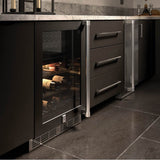 24'' Refrigerator, Glass Door, with Lock, Right Hinged