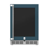 Hestan - 24'' Dual Zone Refrigerator with Wine, Glass Door and Lock, Right Hinged - Pacific Fog Dark Gray