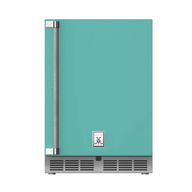 Hestan - 24'' Refrigerator, Solid Door, with Lock, Right Hinged - Bora Bora Turquoise