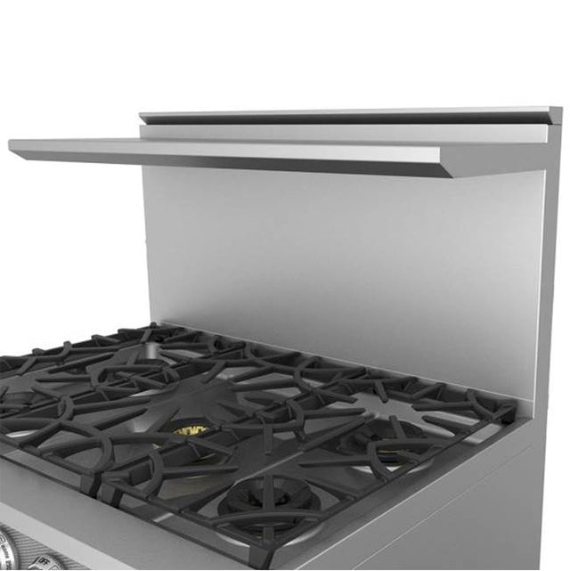 Hestan - Backguard for 30'' Ranges and Rangetops, High Shelf 20'' High - Steeletto Stainless Steel