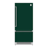Hestan - Bottom Mount Refrigerator, Bottom Compressor, Left Hinged, 36'' - Grove Green