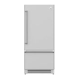 Hestan - Bottom Mount Refrigerator, Bottom Compressor, Overlay, Right Hinged, 36''