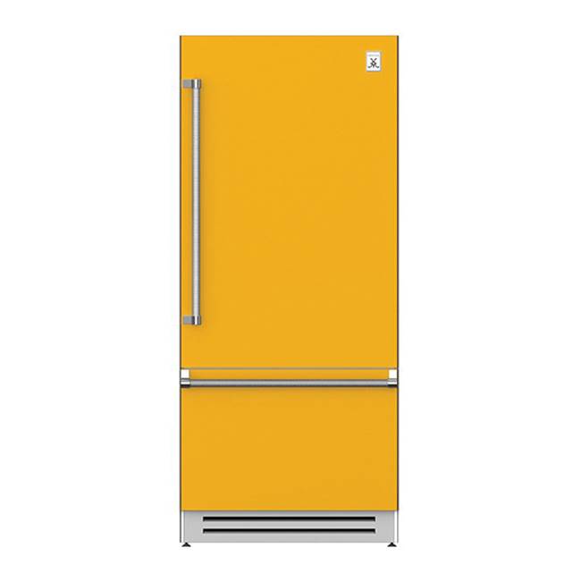 Hestan - Bottom Mount Refrigerator, Bottom Compressor, Right Hinged, 36'' - Sol Yellow
