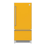 Hestan - Bottom Mount Refrigerator, Bottom Compressor, Right Hinged, 36'' - Sol Yellow