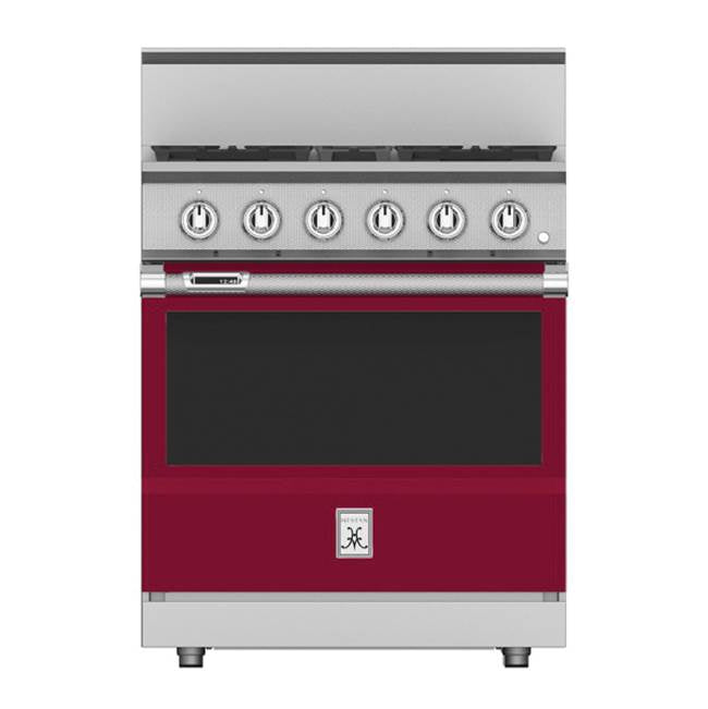 Hestan - Range, 4 Burner, Dual Fuel, 30'' - Tin Roof Burgundy