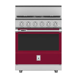Hestan - Range, 4 Burner, Dual Fuel, 30'' - Tin Roof Burgundy