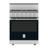 Hestan - Range, 4 Burner, Dual Fuel, 30'' - Stealth Black