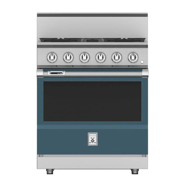 Hestan - Range, 4 Burner, Dual Fuel, 30'' - Pacific Fog Dark Gray