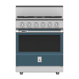 Hestan - Range, 4 Burner, Dual Fuel, 30'' - Pacific Fog Dark Gray