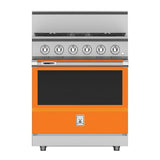 Hestan - Range, 4 Burner, Dual Fuel, 30'' - Citra Orange