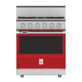 Hestan - Range, 4 Burner, Dual Fuel, 30'' - Matador Red