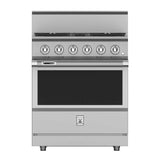 Hestan - Range, 4 Burner, Dual Fuel, 30'' - Steeletto Stainless Steel