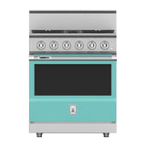 Hestan - Range, 4 Burner, Dual Fuel, 30'' - Bora Bora Turquoise