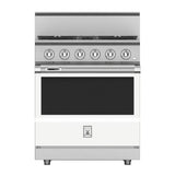 Hestan - Range, 4 Burner, Dual Fuel, 30'' - Froth White