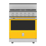 Hestan - Range, 4 Burner, Dual Fuel, 30'' - Sol Yellow