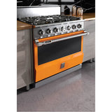 Range, 5 Burner, Dual Fuel, Smart, 36''