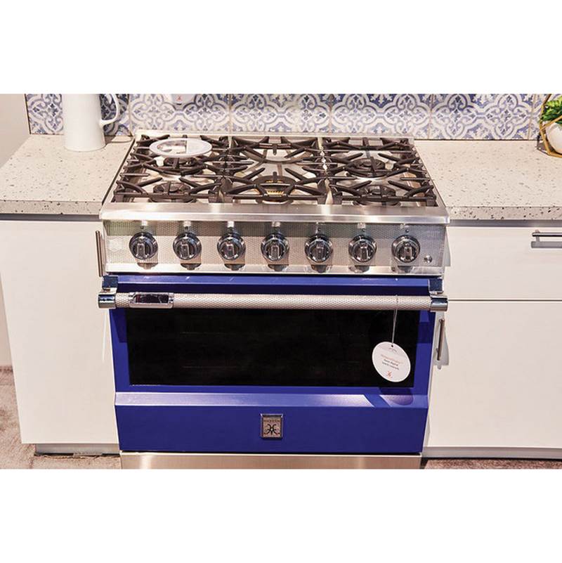 Range, 4 Burner with Griddle, Dual Fuel, 36''