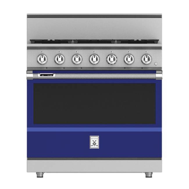 Hestan - Range, 5 Burner, Dual Fuel, 36'' - Prince Blue