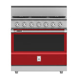 Hestan - Range, 5 Burner, Dual Fuel, 36'' - Matador Red