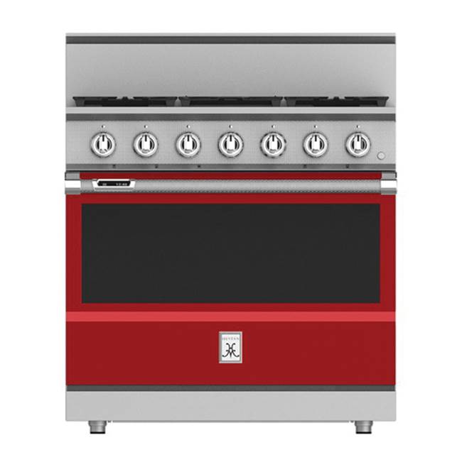 Hestan - Range, 5 Burner, Dual Fuel, Smart, 36'' - Matador Red