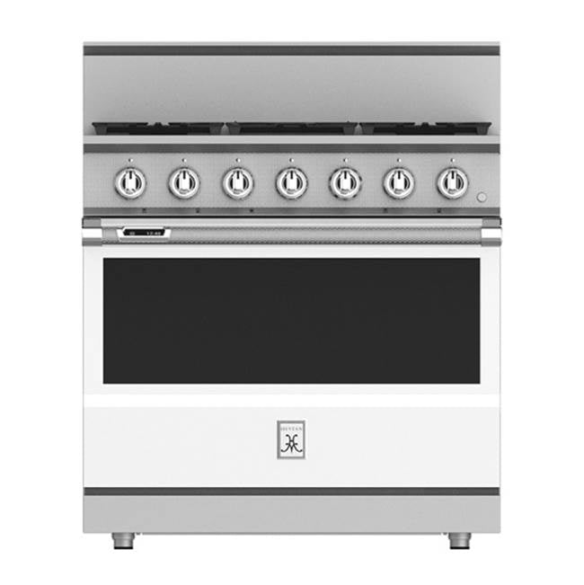 Hestan - Range, 5 Burner, Dual Fuel, 36'' - Froth White