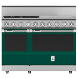 Hestan - Range, 4 Burner with 24'' Griddle, Dual Fuel, 48'' - Grove Green