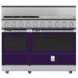 Hestan - Range, 4 Burner with 24'' Griddle, Dual Fuel, 48'' - Lush Purple
