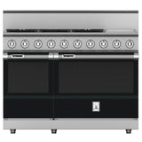 Hestan - Range, 5 Burner with Griddle, Dual Fuel, 48'' - Stealth Black