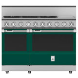 Hestan - Range, 5 Burner with Griddle, Dual Fuel, 48'' - Grove Green